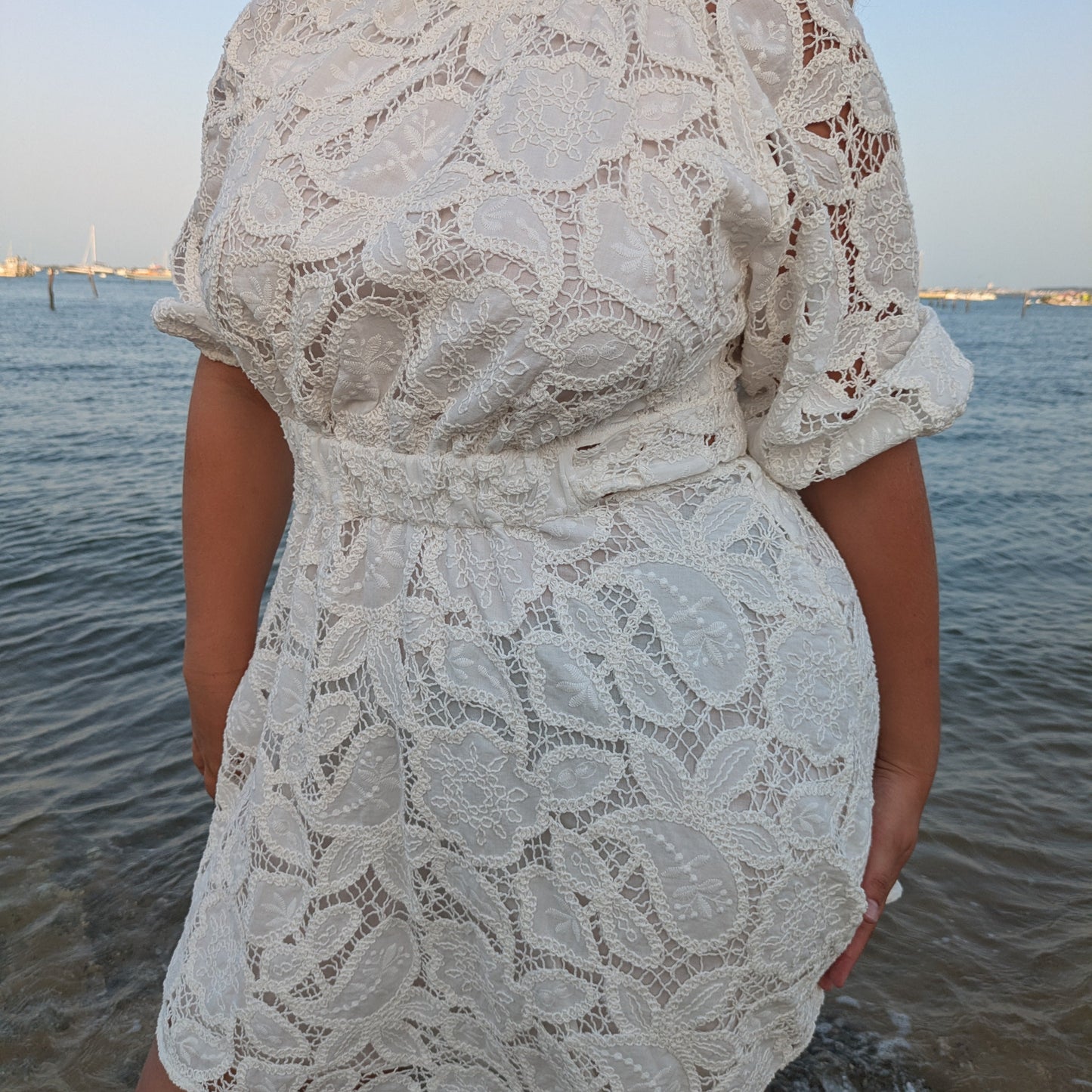 Robe Maje Blanche brodée