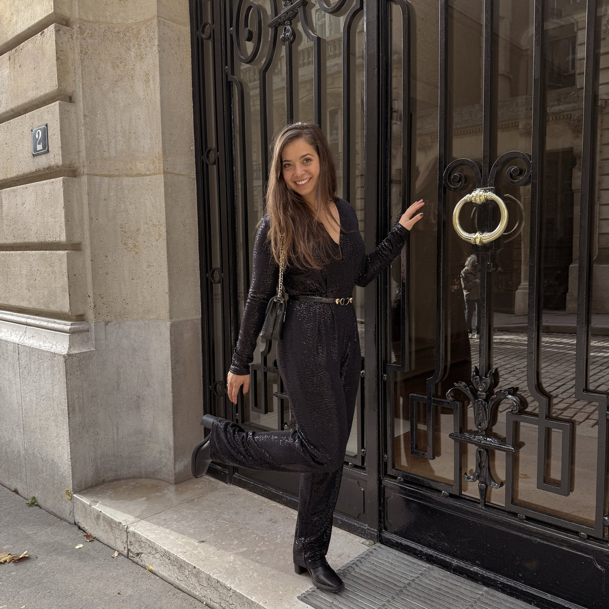 Combinaison Noire élégante Erik Schaix Taille 40 - Occasion Très Bon état