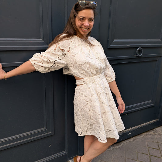 Robe Maje Blanche brodée