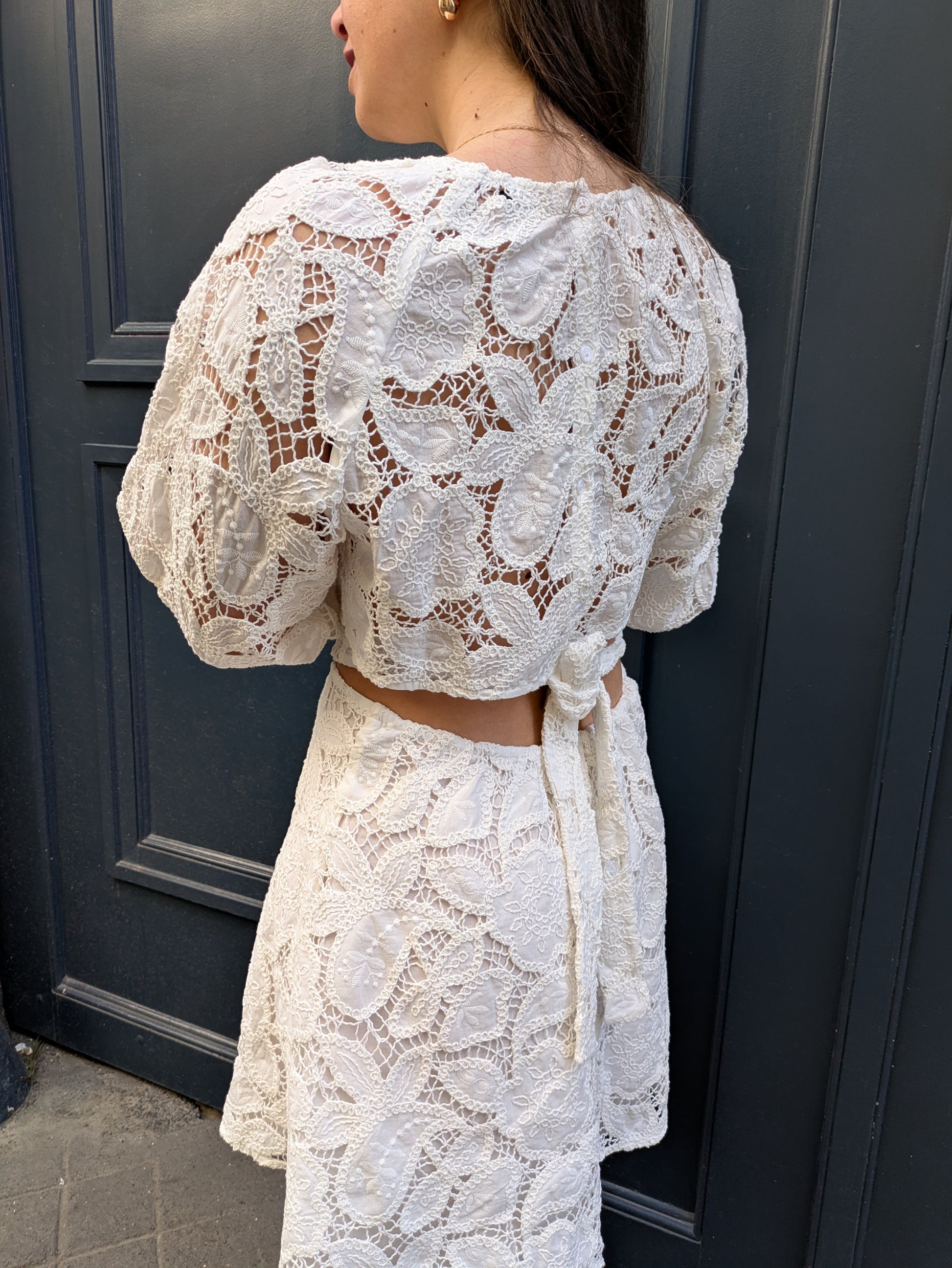 Robe Maje Blanche brodée