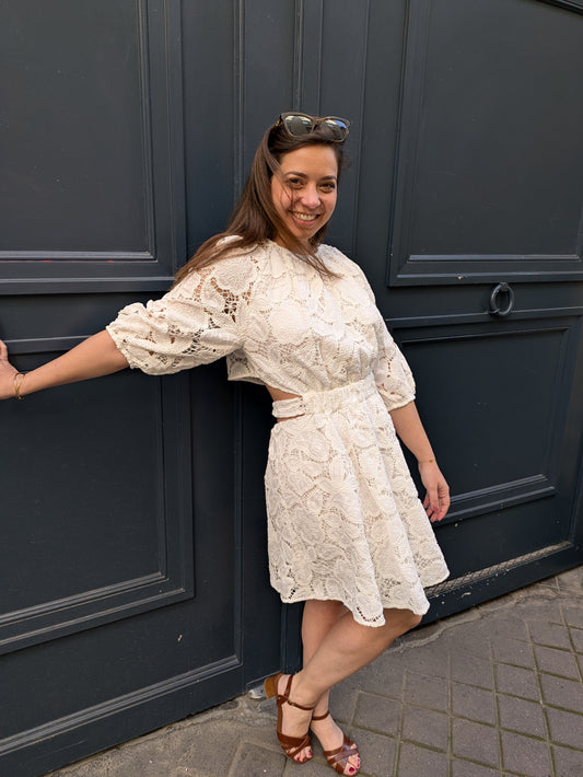 Robe Maje Blanche brodée